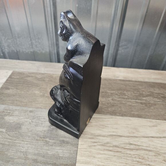 Vintage Boma totem pole Canada Northwest Coast Black  Inca NiCE 1964 - Picture 4 of 8